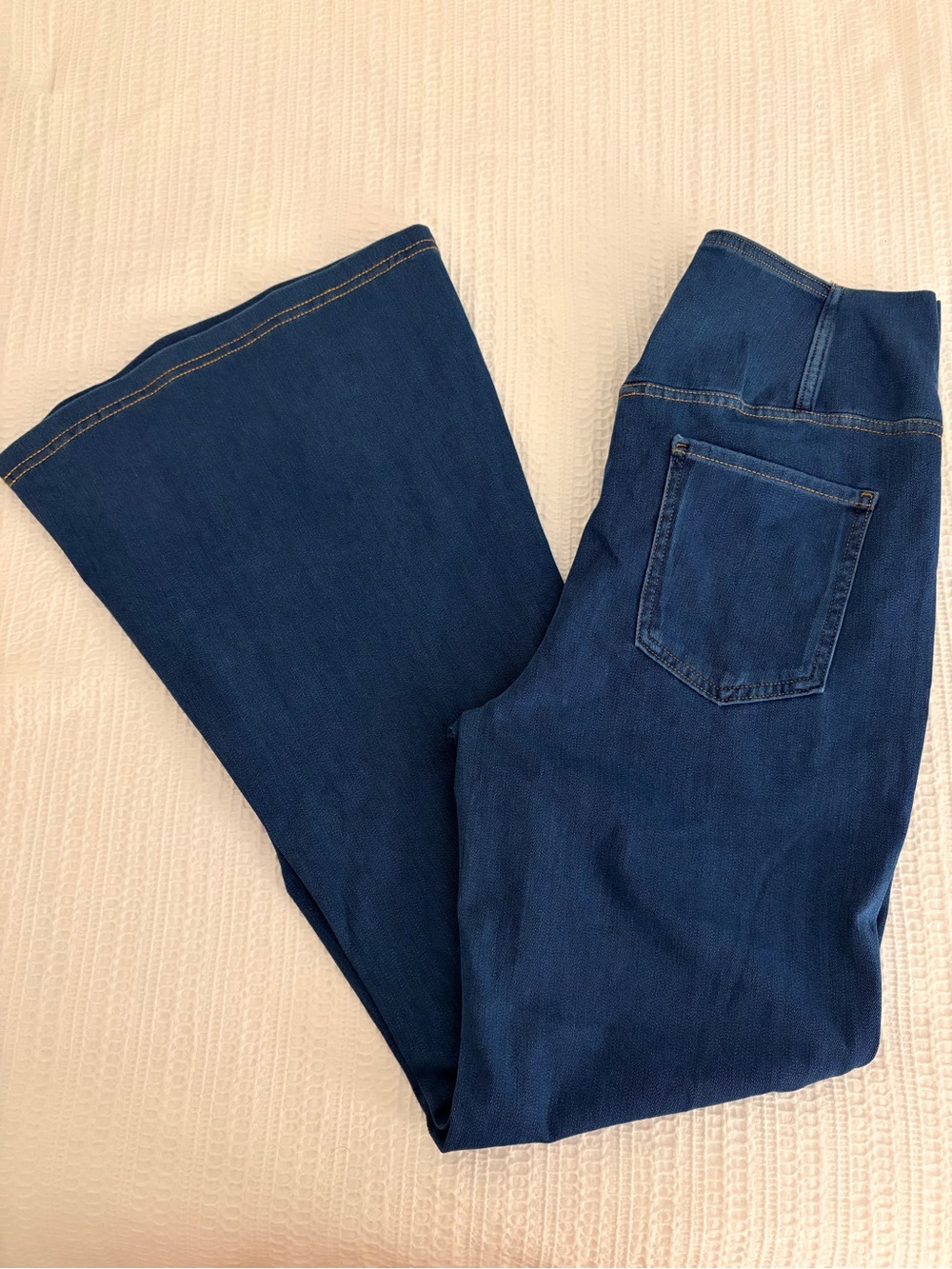 HALARA Blue Flare Wide-Leg Jeans Large - Picture 2 of 3